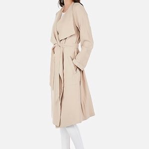 Zip pocket soft trench coat